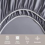 Nestl Extra Deep Queen Sheet Set - 6 Piece Breathable & Cooling Sheets - Hotel Luxury Bedding Set w/18-24 Inch Extra Deep Pockets - Easy & Secure Fit - Super Soft, Wrinkle Free & Comfy - Dark Gray