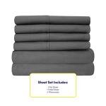 Bed Sheets Queen Size Grey - 6 Piece 1500 Supreme Collection Fine Brushed Microfiber Deep Pocket Queen Sheet Set Bedding - 2 EXTRA PILLOW CASES, GREAT VALUE - Queen, Gray