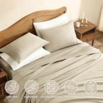 ClevaHome Sheet Set Queen Size, 4-Piece Bedding, Lightweight & Super Soft Easy Care Microfiber– Shrinkage & Fade Resistant Bedding Set with 14'' Deep Pockets (Sandy Beige)