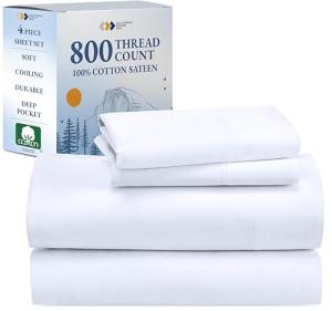 Luxury 800 Thread Count King Size Cotton Sheets