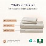 Luxury Ivory California King Cotton Sheet Set