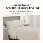 Luxury Ivory California King Cotton Sheet Set
