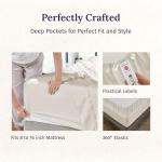 Luxury Ivory California King Cotton Sheet Set