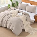 Andency King Size 7-Piece Oatmeal Comforter Set