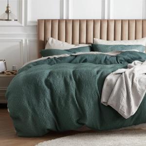 Bedsure 100% Cotton Waffle Weave Duvet Cover