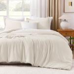 Beige King Size Lightweight 3-Piece Comforter Set