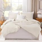 Beige King Size Lightweight 3-Piece Comforter Set
