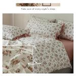 Blush Pink Floral Queen Duvet Cover Set