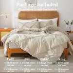 Boho Beige Duvet Cover Set with Zipper Closure