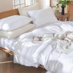 Bright White Cotton Linen Duvet Cover Set - Queen