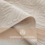 Lightweight King Size Quilt Bedding Set - Leaf Pattern