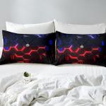 Neon Hexagon Geometric Full Bed Set with Pillowcases