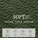 Olive Green 3-Piece Modern Quilt Set