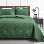 Olive Green King Size Quilt Set - 3 Pieces