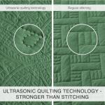 Olive Green King Size Quilt Set - 3 Pieces