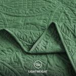 Olive Green King Size Quilt Set - 3 Pieces