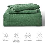 Olive Green King Size Quilt Set - 3 Pieces