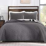 Reversible Ultrasonic Quilt Bedding Set for Queens