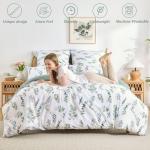 Sage Green Farmhouse Duvet Cover Set, Queen