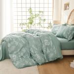 Sage Green Queen 7-Piece Reversible Comforter Set