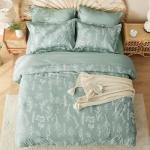 Sage Green Queen 7-Piece Reversible Comforter Set