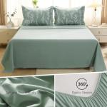 Sage Green Queen 7-Piece Reversible Comforter Set