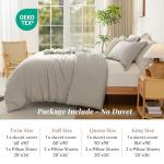 Soft Oatmeal Queen Duvet Cover Set - 3 Pieces