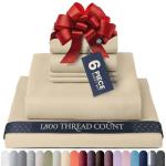 BELADOR Silky Soft Sheet Set - Luxury 6 Piece Bed Sheets for Queen Size Bed, Secure-Fit Deep Pocket with Elastic, Breathable Hotel Sheets and Pillowcase Set, Wrinkle Free Oeko-TEX