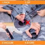 24 Pack Vacuum Storage Bags with Electric Pump, (5 Jumbo, 5 Large, 5 Medium, 5 Small, 4 Roll Up Bags) Space Saver Bag for Clothes, Mattress, Blanket, Duvets, Pillows, Comforters,Travel