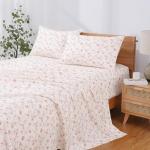 Modern Threads 4-Piece Ultra Soft Microfiber Bed Sheets Set, Wrinkle Free Sheets with Deep Pockets Fitted Sheet, Flat Sheet & Pillowcases, Lightweight Breathable Bedding, Floral Rose, Full
