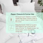 SLEEP-NEST Hotel Luxury Duvet Cover Set Oversized Queen 92"x98", 3 Piece All-Season Bedding Set with Zipper Closure & Corner Ties, 100% Egyptian Cotton, 600 TC, Extra Soft & Breathable – White