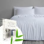 Southshore Fine Living, Inc. Luxury Rayon Derived from Bamboo Duvet Cover King Size, 300 Thread Count Sateen Bedding Set, California/King Comforter Cover w/2 Shams, Silky Soft, White Duvet