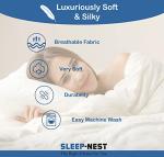 SLEEP-NEST Hotel Luxury Duvet Cover Set Oversized Queen 92"x98", 3 Piece All-Season Bedding Set with Zipper Closure & Corner Ties, 100% Egyptian Cotton, 600 TC, Extra Soft & Breathable – White