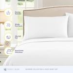 Queen Size Bed Sheets - Breathable Luxury Sheets with Full Elastic & Secure Corner Straps Built In - 1800 Supreme Collection Extra Soft Deep Pocket Bedding Set, Sheet Set, Queen, White