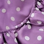 Superior Cotton Blend 600 Thread Count Sheet Set, Polka Dot Design, Includes 1 Elastic Deep Pocket Fitted Sheet, 1 Flat Sheet, 2 Pillowcases, Luxury Bedding, Soft Sateen Weave, King, Lilac
