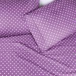 Superior Cotton Blend 600 Thread Count Sheet Set, Polka Dot Design, Includes 1 Elastic Deep Pocket Fitted Sheet, 1 Flat Sheet, 2 Pillowcases, Luxury Bedding, Soft Sateen Weave, King, Lilac