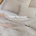 Bedsure Full Comforter Set - 4 Pieces Pinch Pleat Bed Set, Beige Boho Bedding for All Season, 1 Soft Comforter, 2 Pillowcases, 1 Decorative Pillow