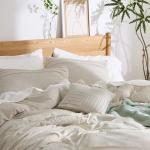 Bedsure Full Comforter Set - 4 Pieces Pinch Pleat Bed Set, Beige Boho Bedding for All Season, 1 Soft Comforter, 2 Pillowcases, 1 Decorative Pillow