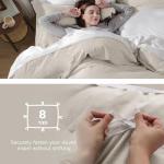 Bedsure Duvet Cover Queen Size - 3 Pieces Prewashed Cotton-Like Extra Soft Bedding Set, Includes 1 Duvet Cover 90x90 Inches with Zipper Closure & 2 Pillow Shams, Linen, Comforter Not Included