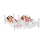 Emily Rose Doll Clothes 18 inch Doll Wooden Bunk Bed Furniture Gift Set for Girls | Stackable Bed Bunkbed, with (2) 4- PC Bedding Sets & Ladder | Toy Playsets Compatible with 14"-19" Dolls