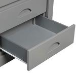 Harper & Bright Designs Full Over Full Stairway Bunk Bed with Twin Size Trundle and Drawers, No Spring Box Needed (Grey)