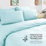 Mueller UltraTemp 6 PC Queen Sheet Set - Ultra-Soft Luxury Series, Cooling & Breathable Hotel Luxury Bed Sheets, Deep Pocket Wrinkle-Free Oeko-TEX, Aqua