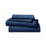 Clara Clark Bed Sheets, Premier 1800 Series 4 Piece Bed Sheet Set, Deep Pocket, Wrinkle, Fade, Stain Resistant, Luxury Soft Bedding Sheets & Pillowcases, Queen, Navy Blue