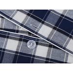 Vulcanodon Mens Cotton Pajama Set Short Sleeve, Button Down Pajama Set for Men Lightweight Men's Sleepwear(Navy Plaid,M)
