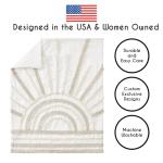 Sweet Jojo Designs 4-Piece Baby Crib Bedding Set (Boho Chic Sun Cotton) for Boys or Girls, Infants/Nursery incl. Blanket, Fitted Sheet, Skirt, Diaper Stacker (Neutral, Modern Farmhouse, Ivory, Shabby)
