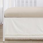 Sweet Jojo Designs 4-Piece Baby Crib Bedding Set (Boho Chic Sun Cotton) for Boys or Girls, Infants/Nursery incl. Blanket, Fitted Sheet, Skirt, Diaper Stacker (Neutral, Modern Farmhouse, Ivory, Shabby)