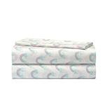 Heritage Kids 3 Piece Twin Sheet Set – Rainbow Print – Includes Flat Sheet, Fitted Sheet & Pillowcase – Soft Microfiber Bedding for Girls – Fits Standard Twin Bed