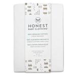 HonestBaby unisex-baby Fitted Crib Sheets Set Standard Mattress, 100% Organic Cotton Baby Boys, Girls, Neutral, 1 Pack - Rainbow Stripe, One Size