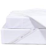 DreamFit DreamCool 100% Egyptian Cotton Cooling Bed Sheet Set with Elastic Corner Straps 400 Thread Count Extra Deep Pocket Crafted in USA King Sheet Set White