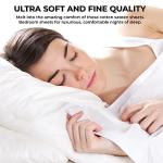 Tribeca Living Bed Sheet Set, Soft Egyptian Cotton Sateen Solid Sheets and Pillowcase Set, Deep Pocket, 600 Thread Count, 6-Piece Luxury Bedding, King, Chocolate